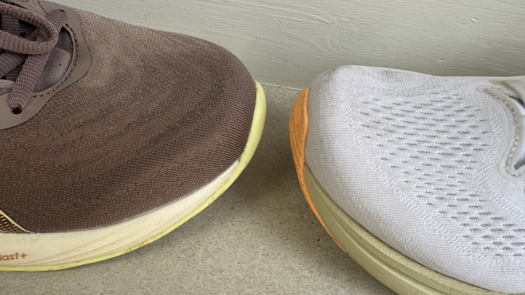 ASICS Gel Kayano 32 vs Cumulus 27 Uppers Toe ASICS Gel Kayano 32 vs Cumulus 27 Uppers Toe