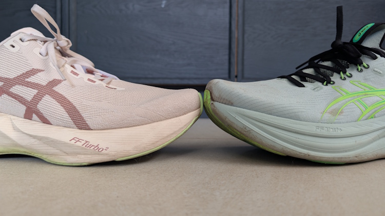 ASICS Novablast 6 vs Nimbus 28_Rocker ASICS Novablast 6 vs Nimbus 28 - Rocker