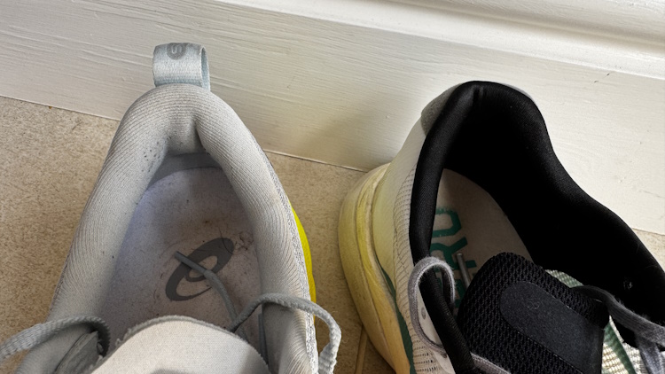 Adidas Boston 13 vs ASICS Superblast 2 heel Collars