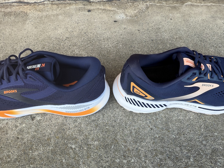 Adrenaline GTS 23 vs 24 Heel Collar Adrenaline GTS 23 vs 24 Heel Collar