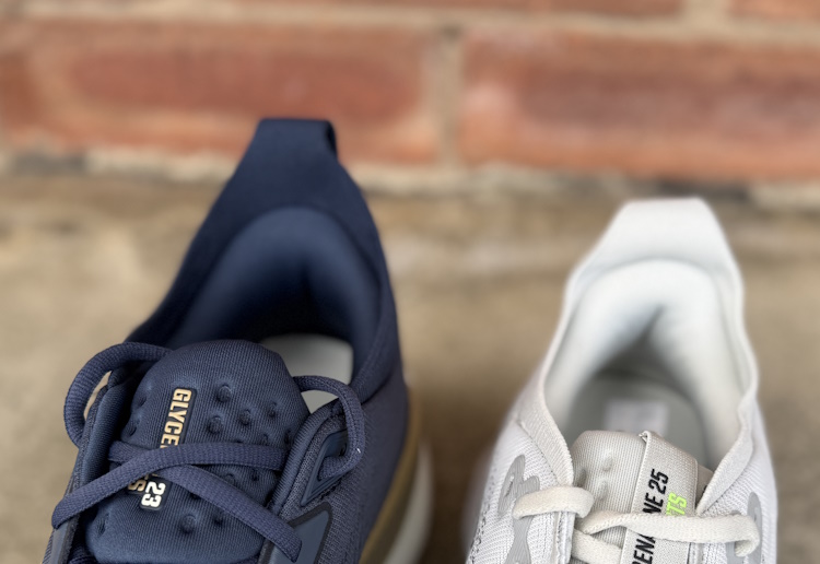 Adrenaline GTS 25 vs Glycerin GTS 23 Heel Collar