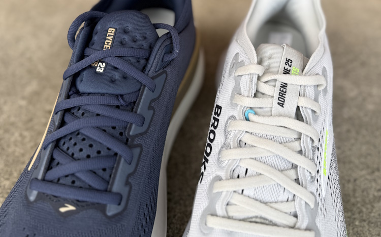 Adrenaline GTS 25 vs Glycerin GTS 23 Lacing and Tongue