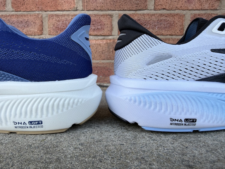 Brooks Ghost 17 vs 18 DNA Loft Midsole