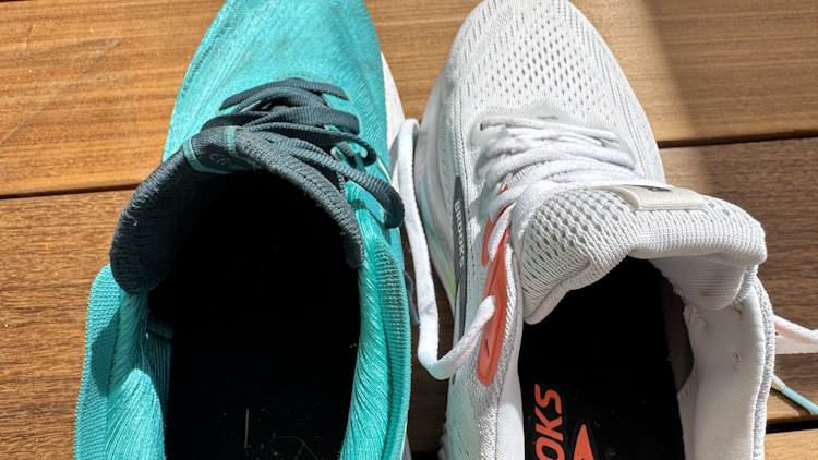 Brooks Ghost 17 vs ASICS Gel Nimbus 27 Tongues Brooks Ghost 17 vs ASICS Gel Nimbus 27 Tongues