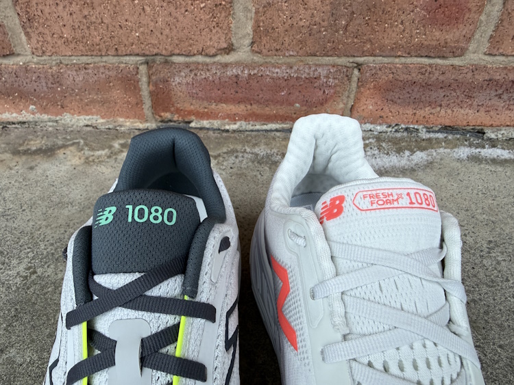 New Balance 1080v14 vs 1080v15 Heel Collar and Tongue
