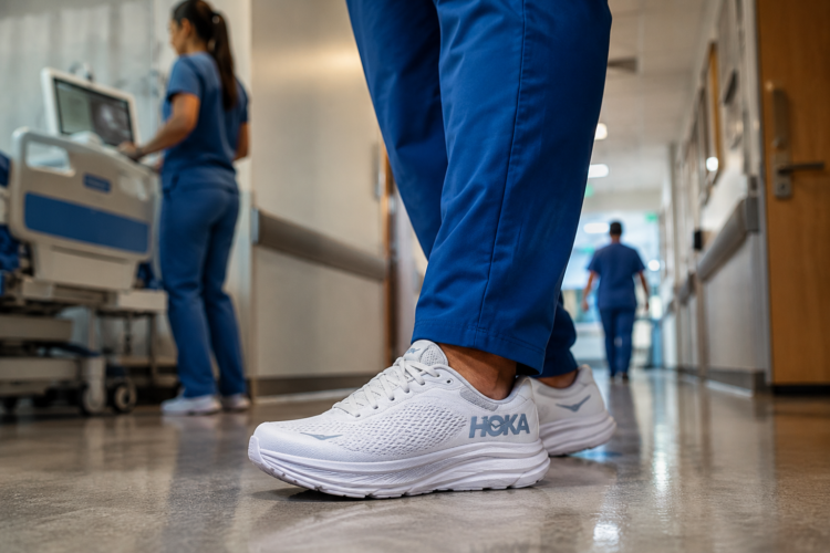 Nursse Wearing HOKA Shoes