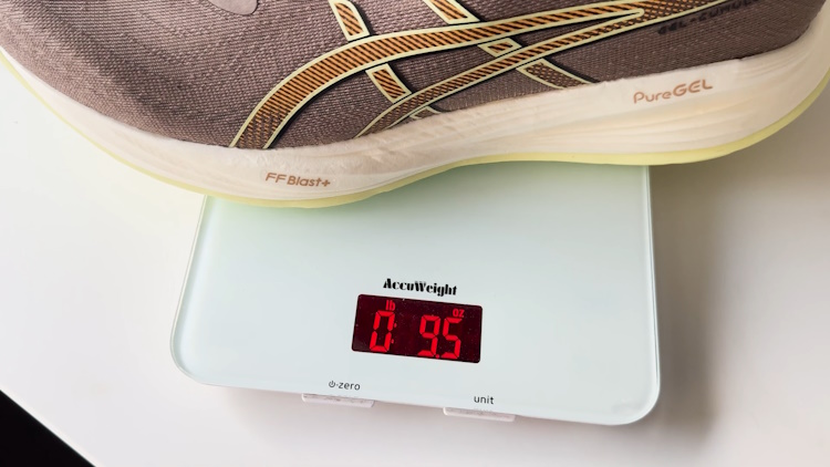 Running Shoe on Weighing Scale