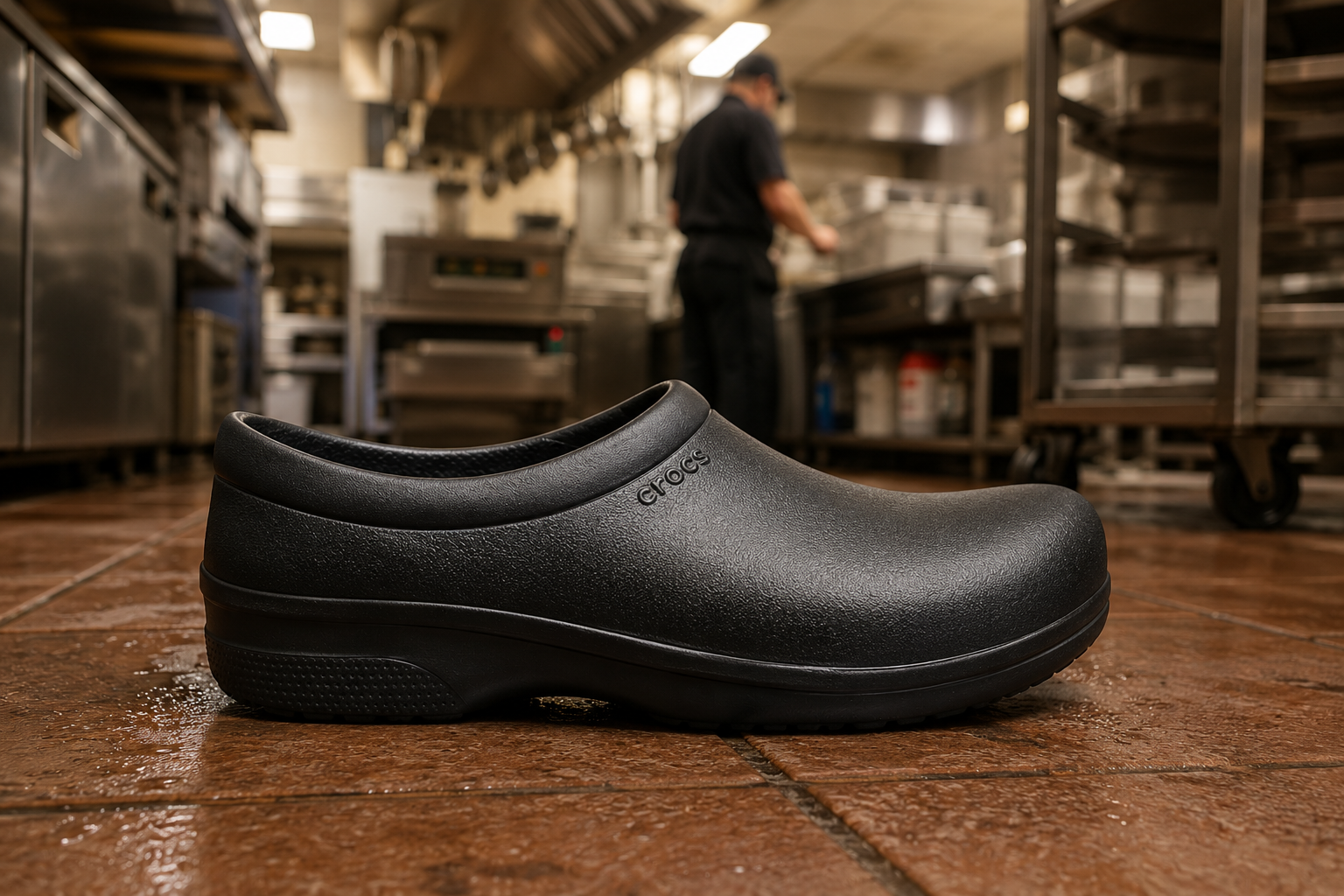 crocs on the clock for work